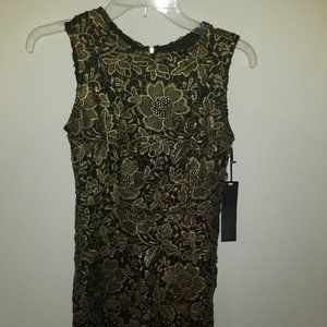 Gold and Black Lace Ryan Michelle Dress